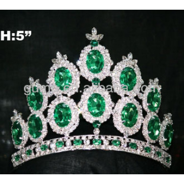 Türkis-Rhinestone-Tiara-Gewohnheitskrone